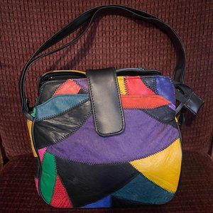 Vintage Multi-Colored Leather Handbag